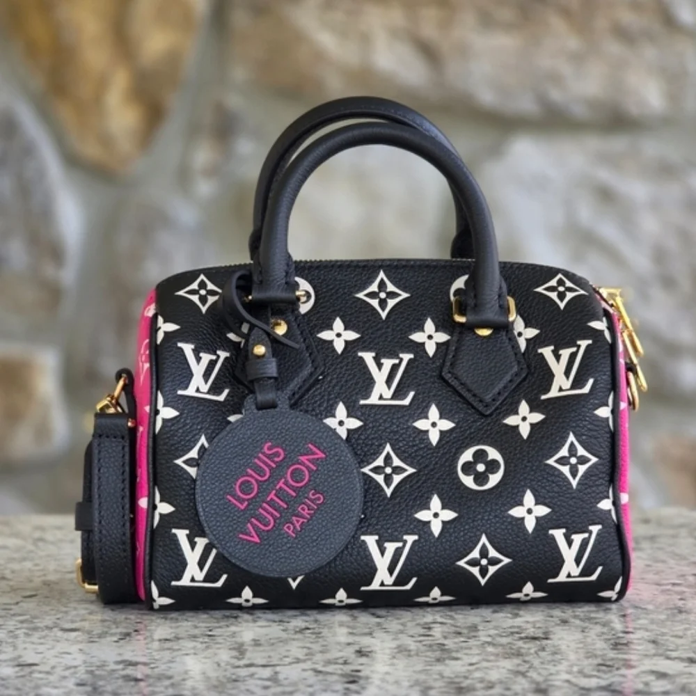 Louis Vuitton Black & Pink Spring In The City Speedy 20 - Picture 2 of 9